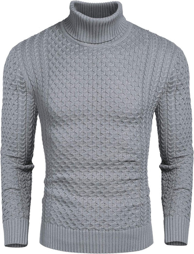 Gideon | Men's Textured Cable Knit Turtleneck