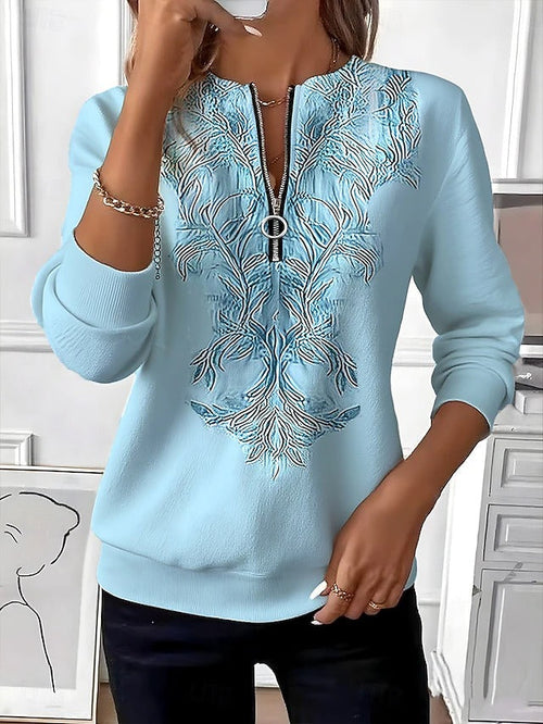 Octavia - Women's Half Zip Knit Sweater