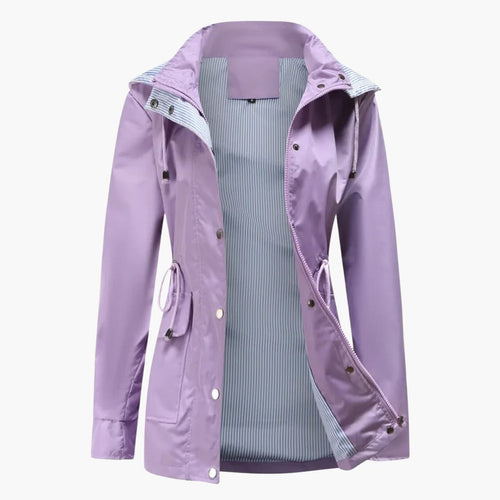 Saskia - Women's Long Hooded Rain Jacket