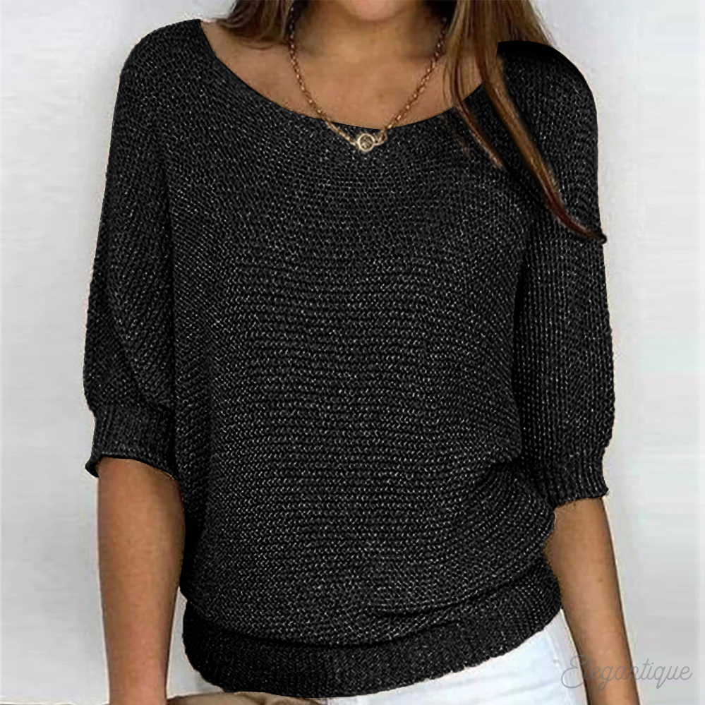 Adelaide - Women's Boat Neck Knit Sweater