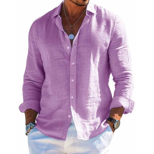 Alaric - Men's Long Sleeve Button Up Shirt