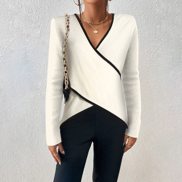 Arabella - Women's Wrap V Neck Sweater
