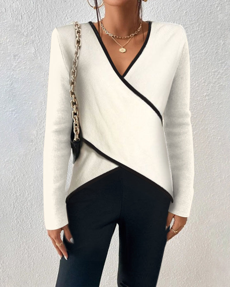 Arabella - Women's Wrap V Neck Sweater