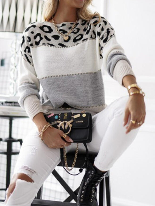 Ariadne - Women's Color Block Crew Neck Sweater