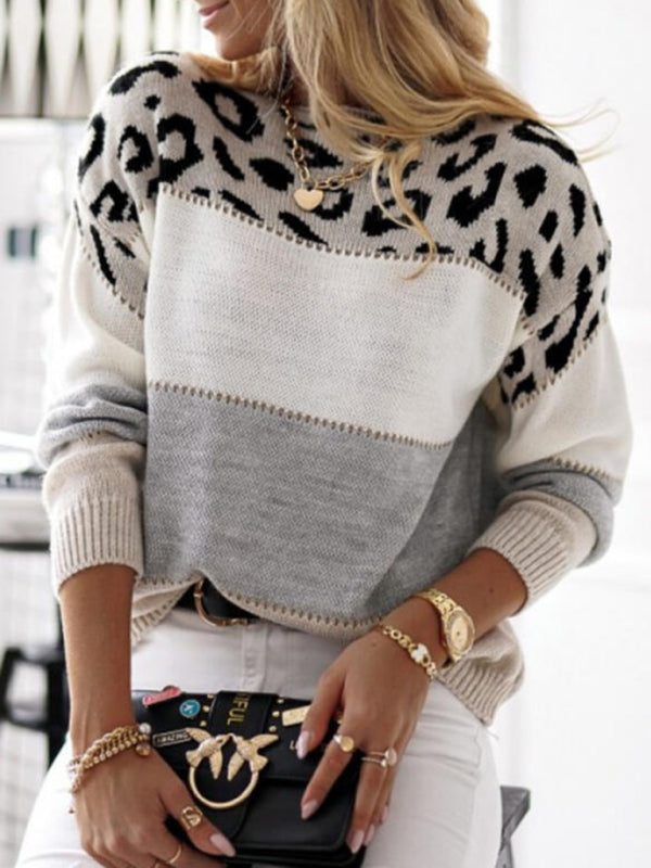Ariadne - Women's Color Block Crew Neck Sweater