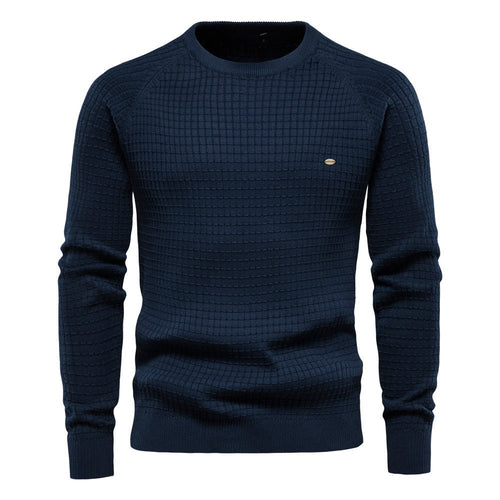 Arlo - Men's Waffle Knit Crew Neck Sweater