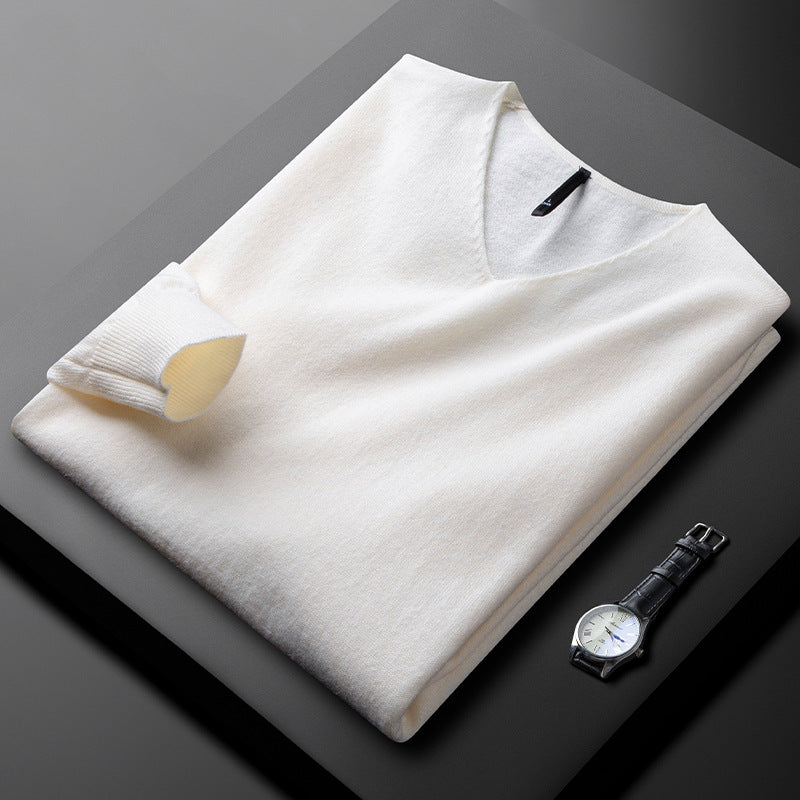 Asher - Men's V Neck Knit Sweater