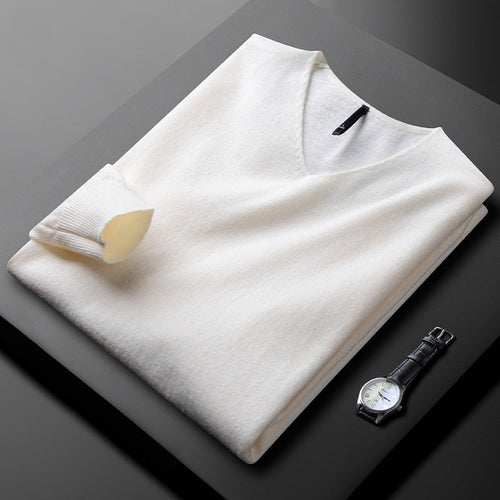 Asher - Men's V Neck Knit Sweater