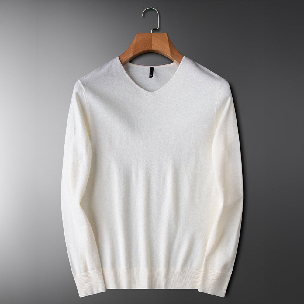 Asher - Men's V Neck Knit Sweater
