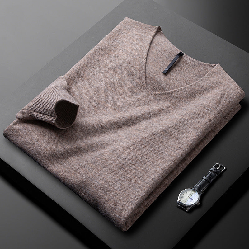 Asher - Men's V Neck Knit Sweater