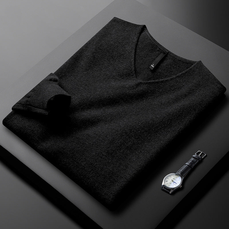 Asher - Men's V Neck Knit Sweater