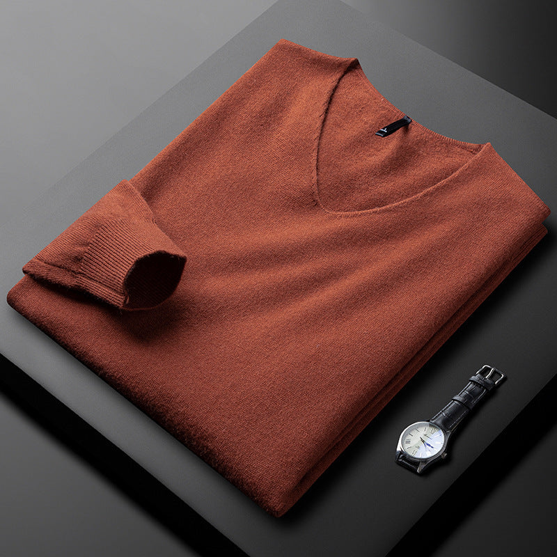 Asher - Men's V Neck Knit Sweater