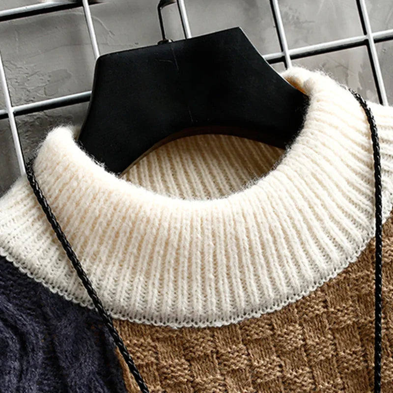 August - Men's Color Block Knit Sweater