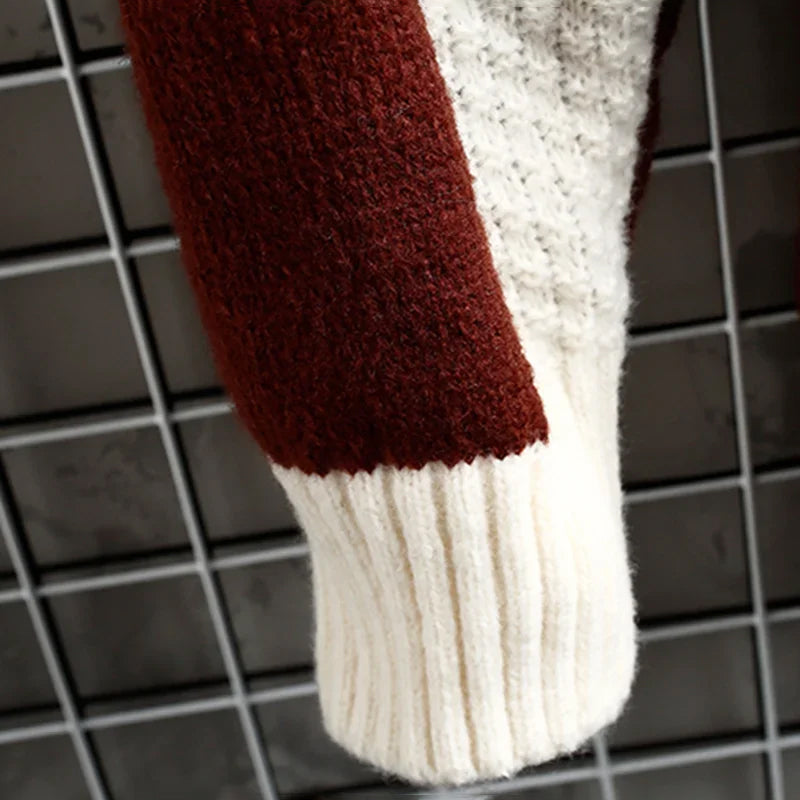 August - Men's Color Block Knit Sweater