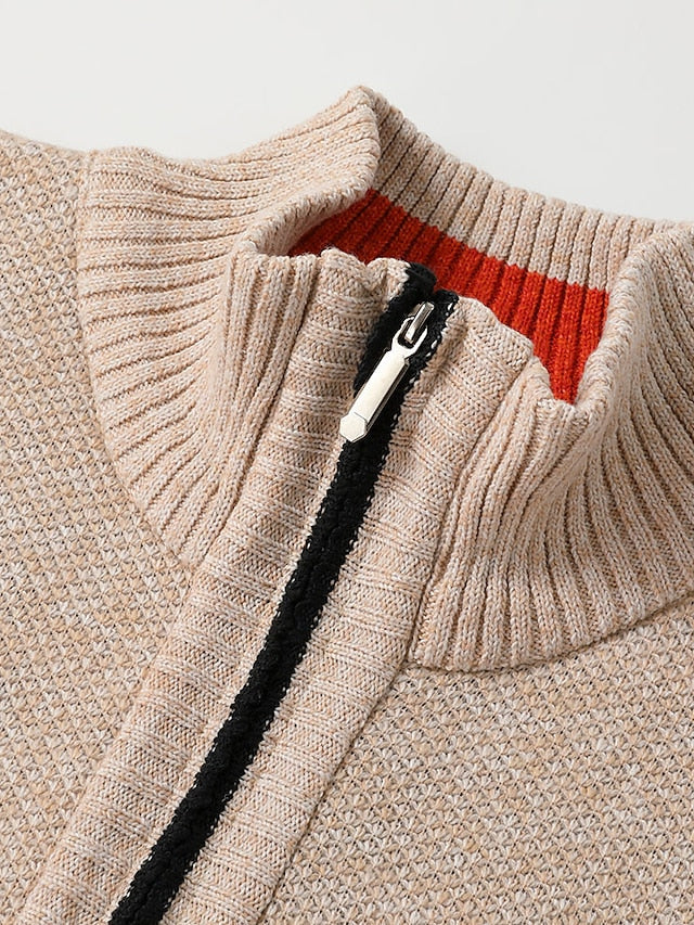 Barnaby - Men's Zip Up Knit Cardigan