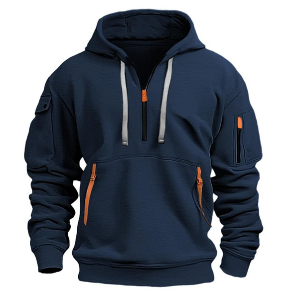 Basil - Men's Half Zip Fleece Hoodie