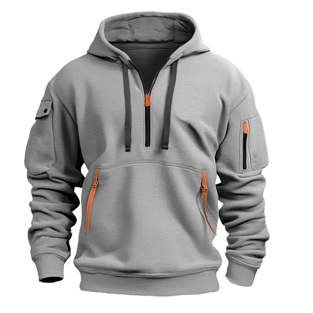 Basil - Men's Half Zip Fleece Hoodie