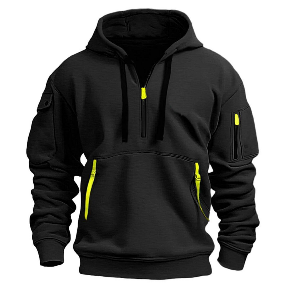 Basil - Men's Half Zip Fleece Hoodie