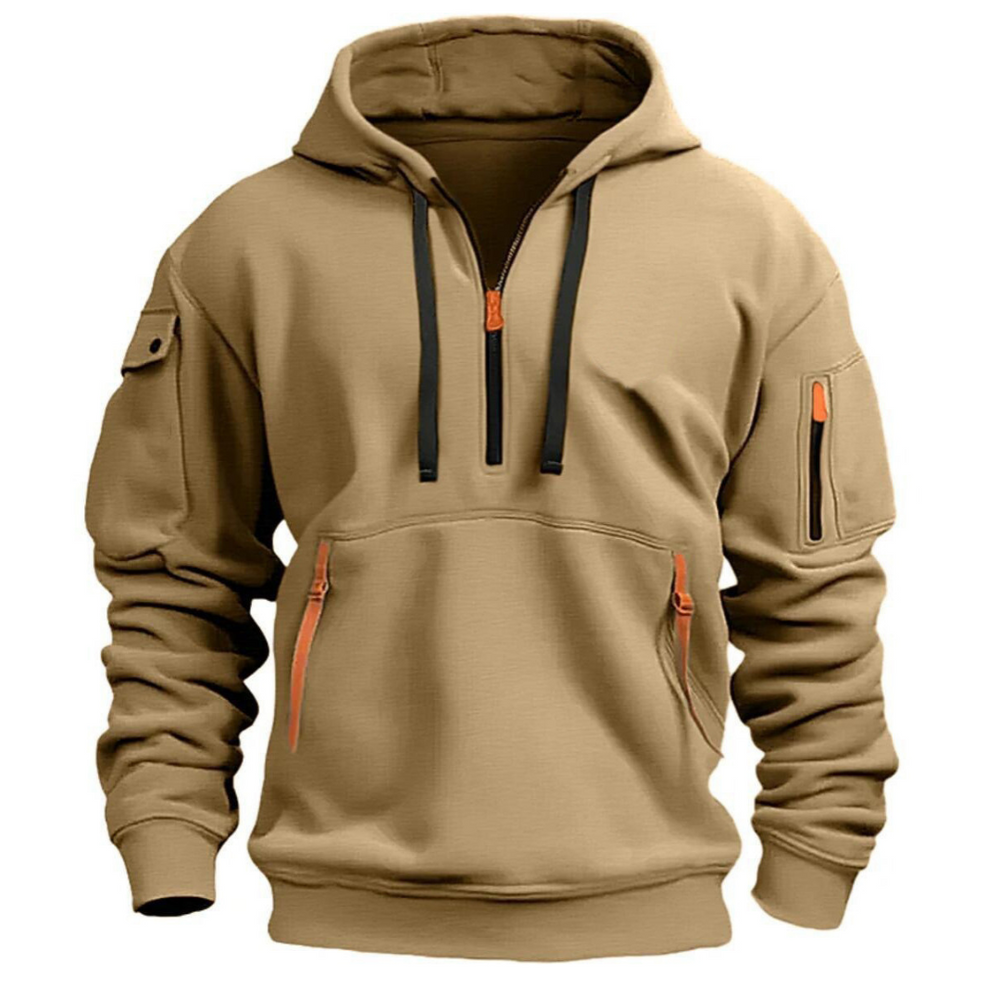 Basil - Men's Half Zip Fleece Hoodie