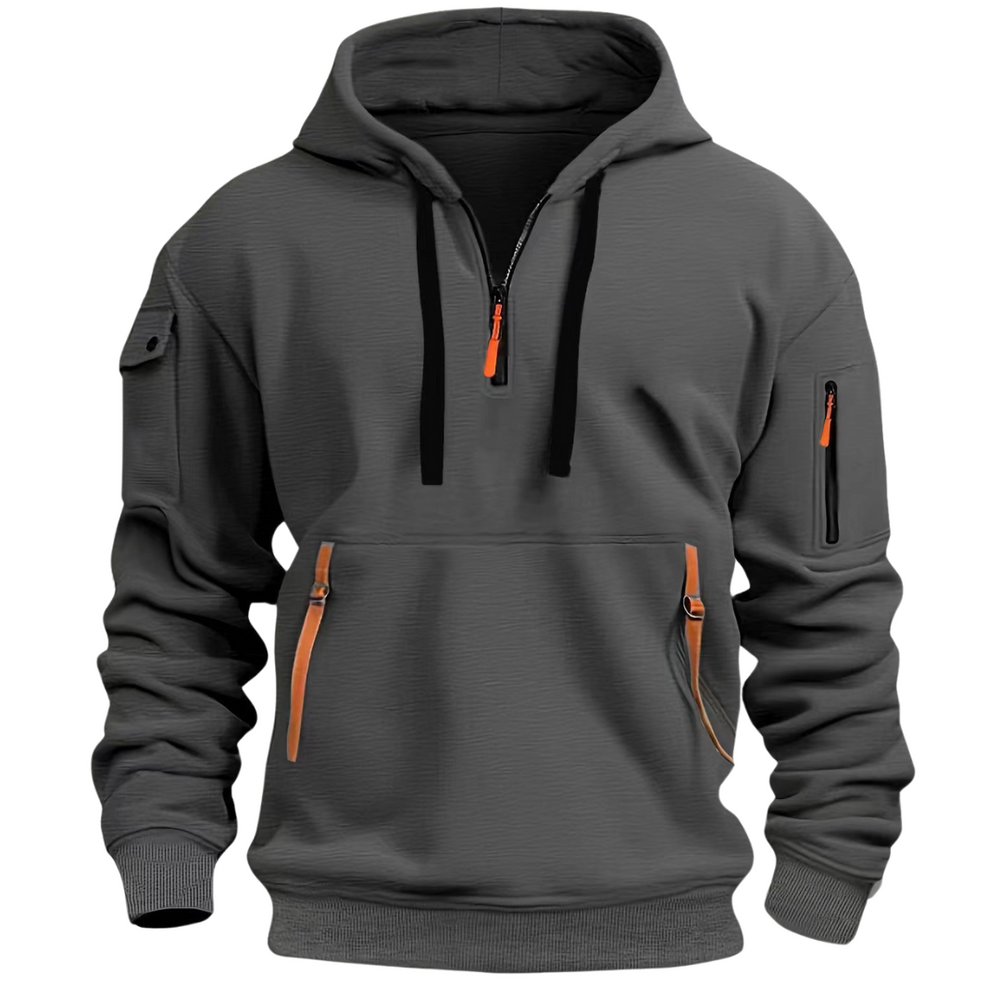 Basil - Men's Half Zip Fleece Hoodie