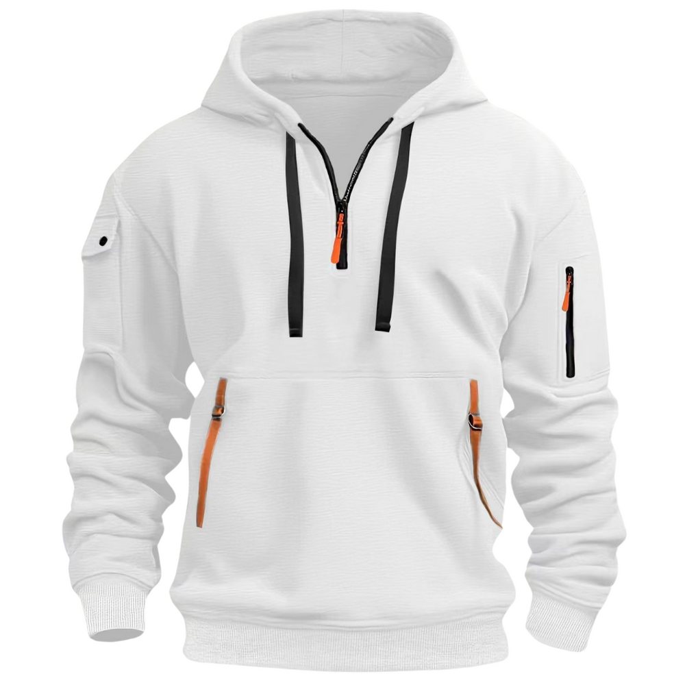 Basil - Men's Half Zip Fleece Hoodie