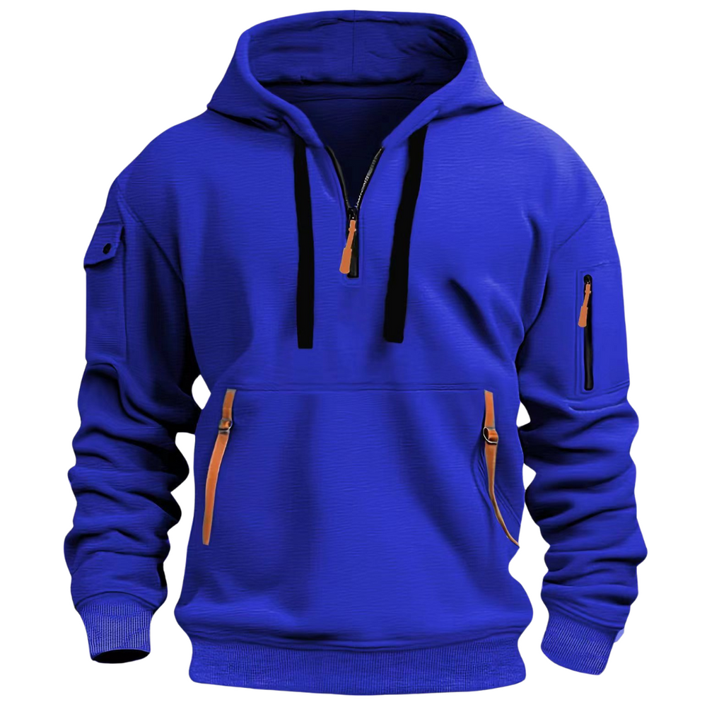 Basil - Men's Half Zip Fleece Hoodie