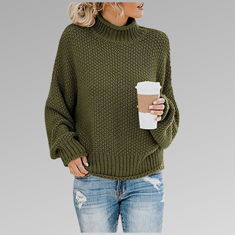 Belle - Women's Oversized Turtleneck Sweater