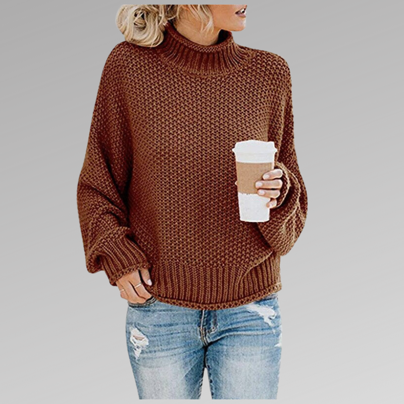 Belle - Women's Oversized Turtleneck Sweater