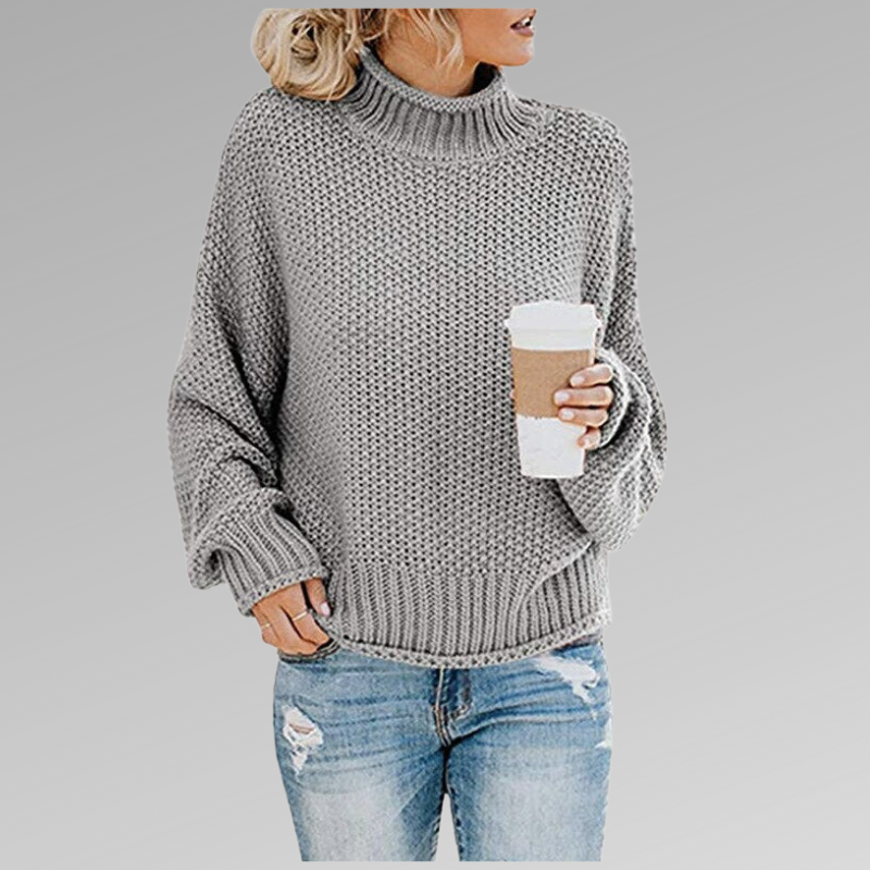 Belle - Women's Oversized Turtleneck Sweater