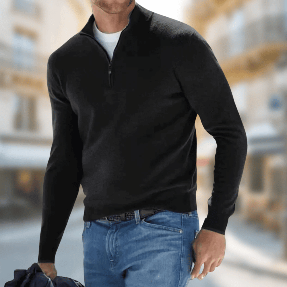 Blaise - Men's Quarter Zip Knit Sweater