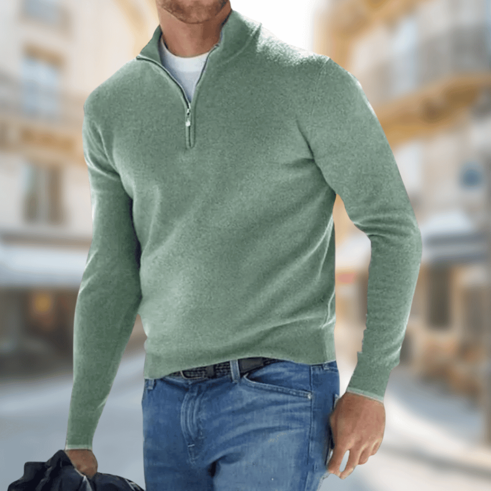 Blaise - Men's Quarter Zip Knit Sweater
