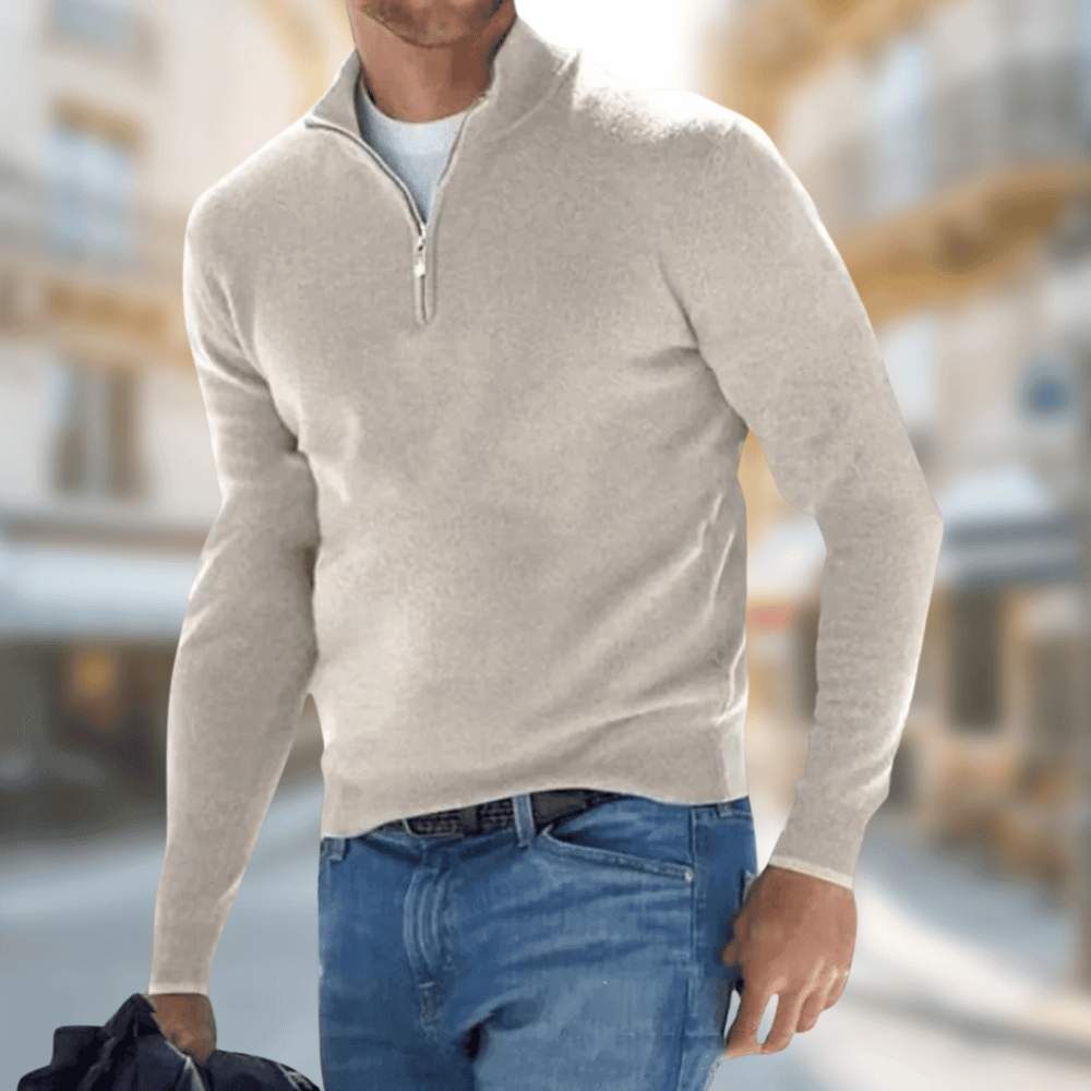 Blaise - Men's Quarter Zip Knit Sweater