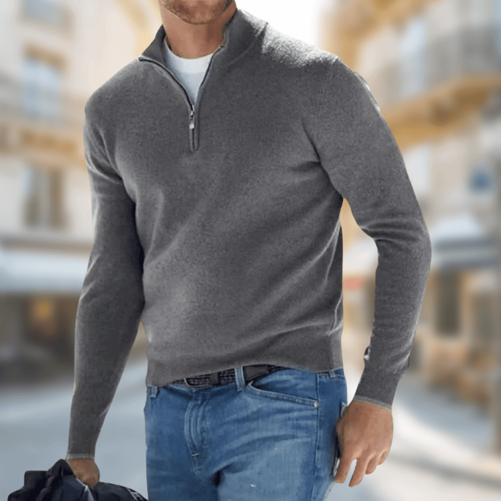 Blaise - Men's Quarter Zip Knit Sweater