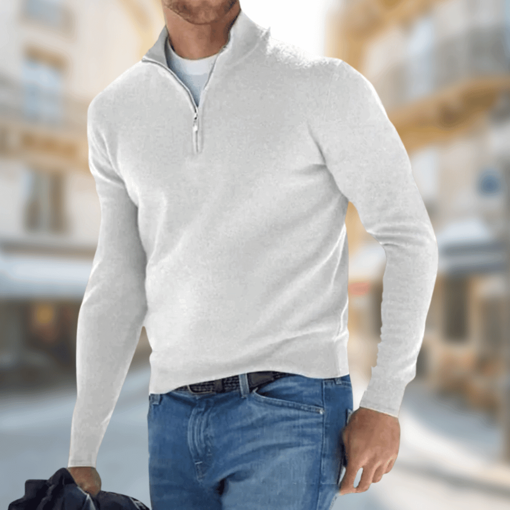 Blaise - Men's Quarter Zip Knit Sweater