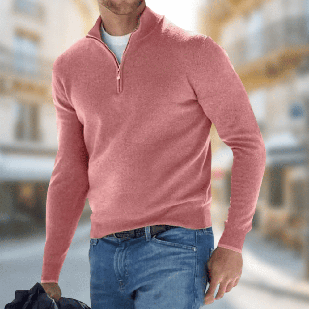Blaise - Men's Quarter Zip Knit Sweater