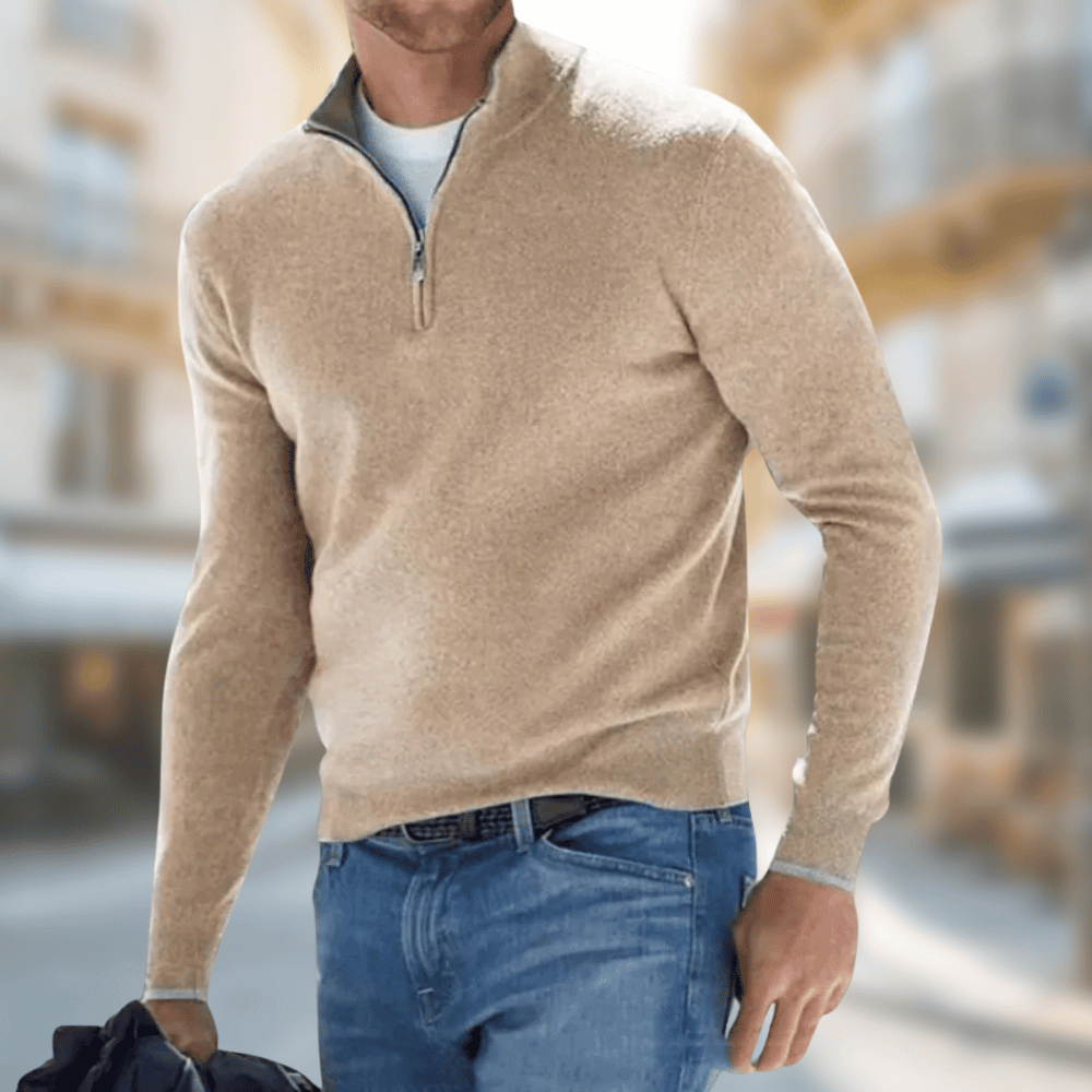 Blaise - Men's Quarter Zip Knit Sweater