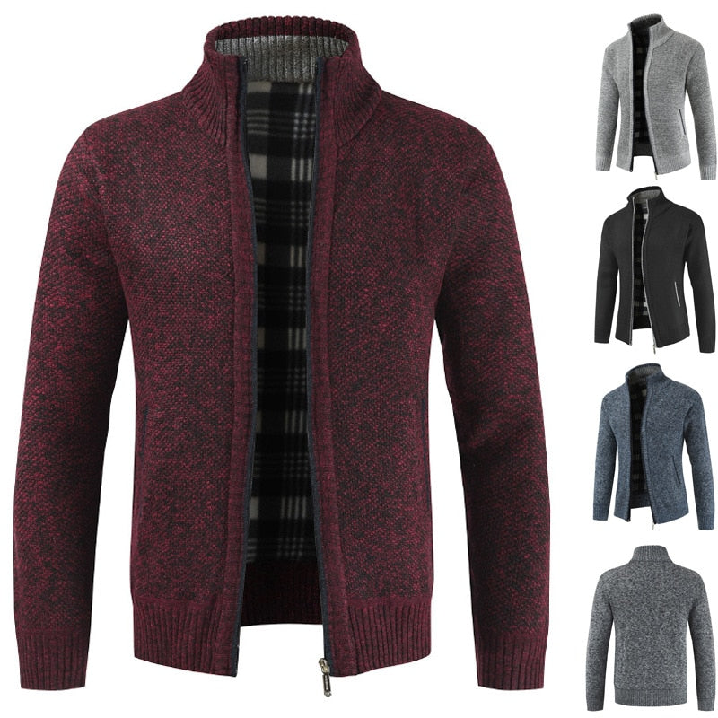 Booker - Men's Zip Up Knit Sweater