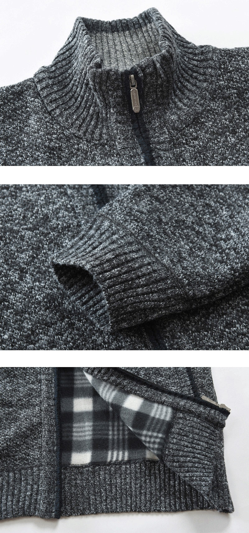 Booker - Men's Zip Up Knit Sweater
