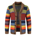 Bram - Men's Striped Knit Cardigan