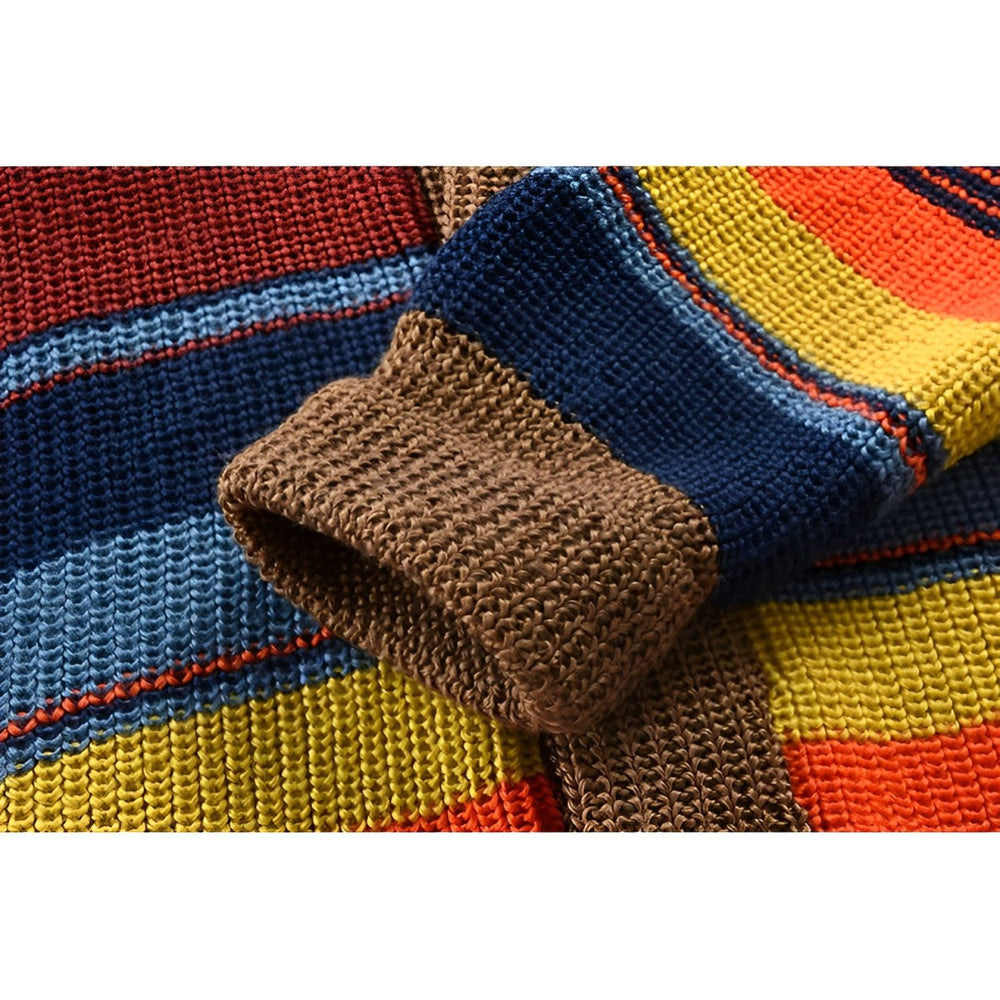 Bram - Men's Striped Knit Cardigan
