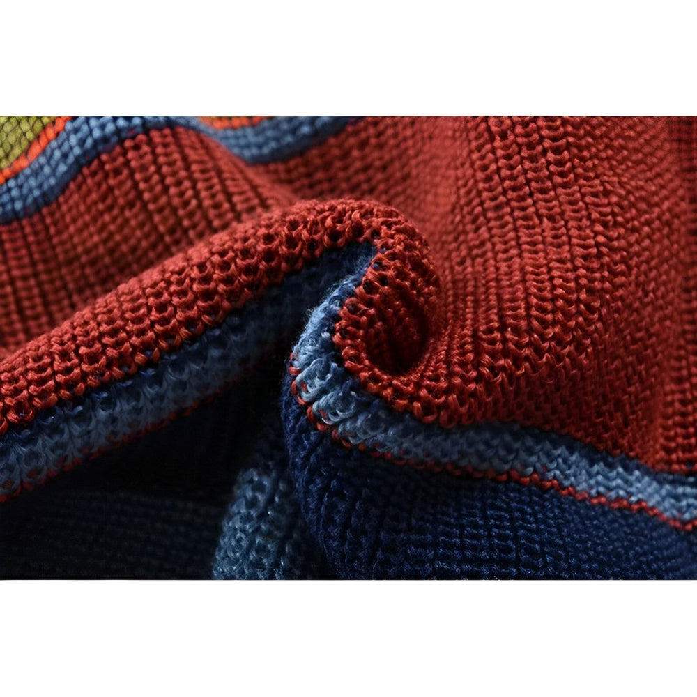 Bram - Men's Striped Knit Cardigan