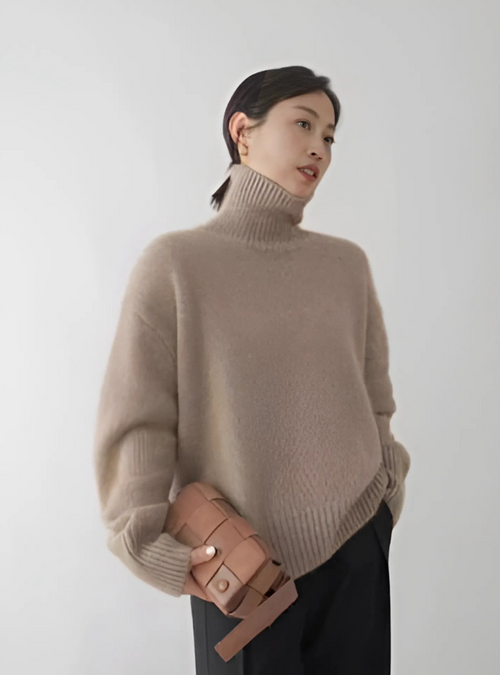 Brielle - Women's Ribbed Turtleneck Sweater