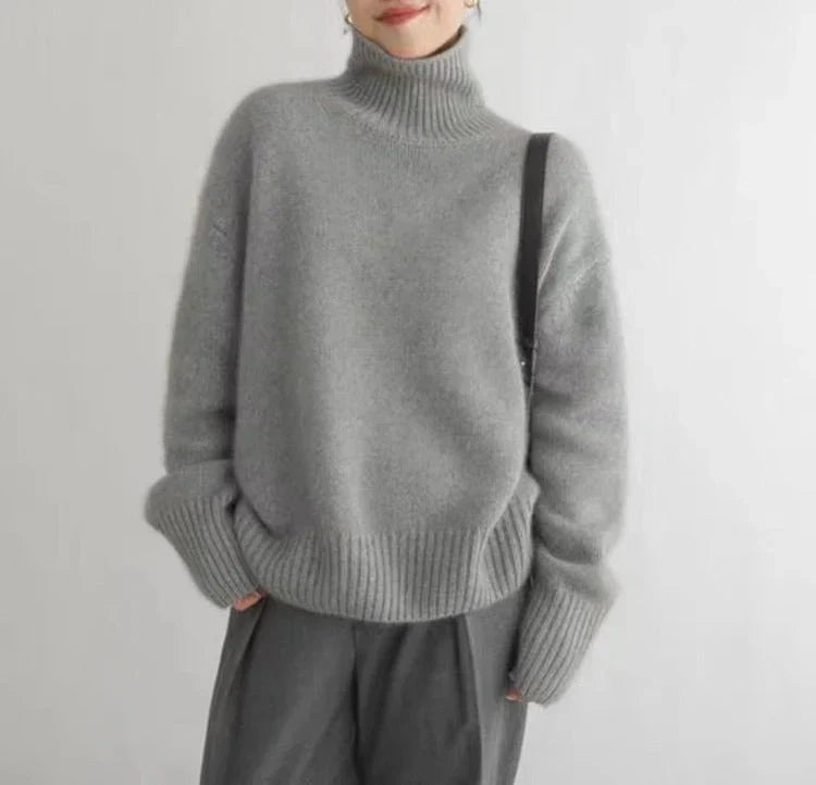 Brielle - Women's Ribbed Turtleneck Sweater