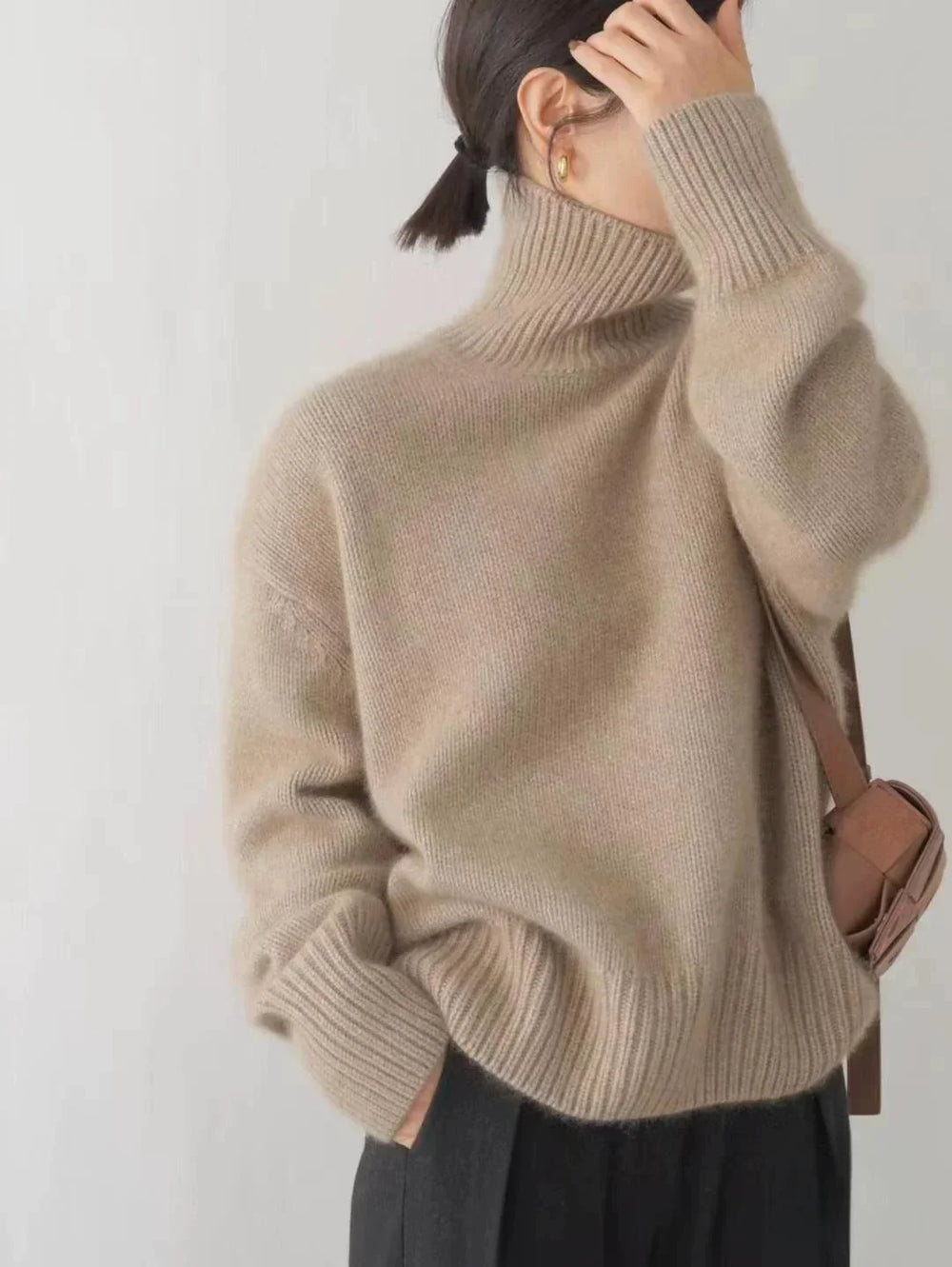 Brielle - Women's Ribbed Turtleneck Sweater