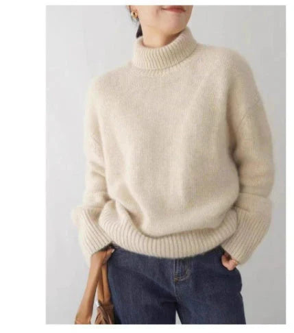 Brielle - Women's Ribbed Turtleneck Sweater