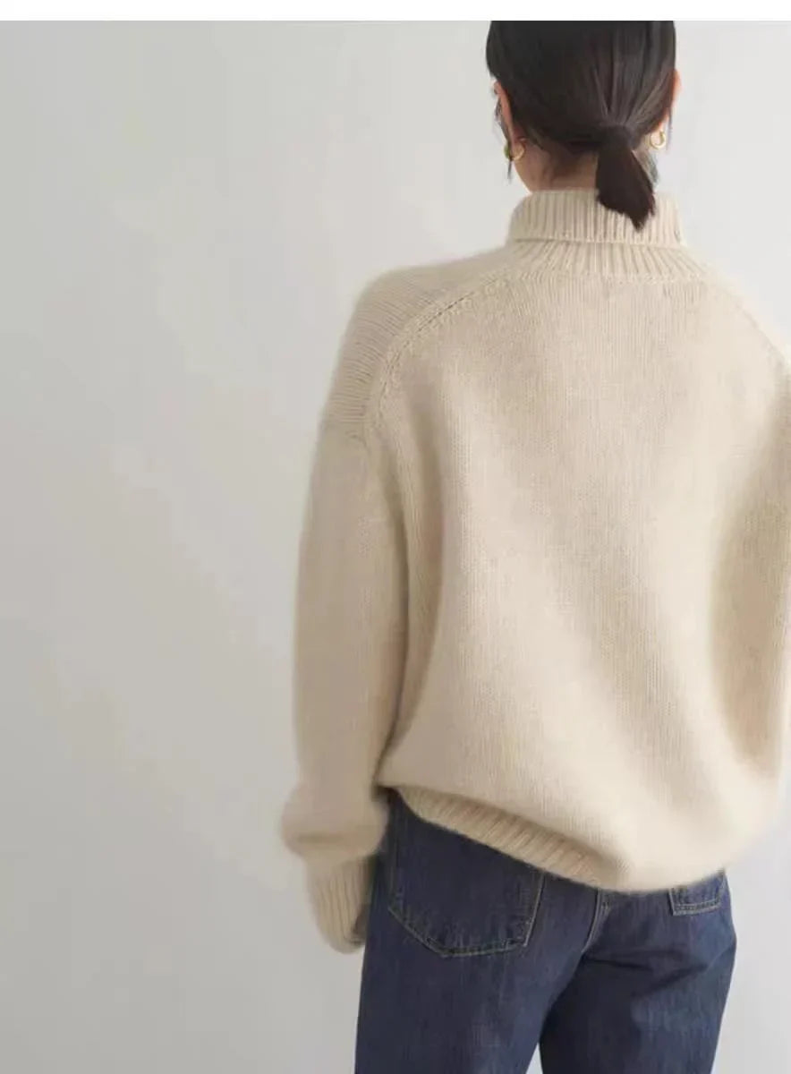 Brielle - Women's Ribbed Turtleneck Sweater