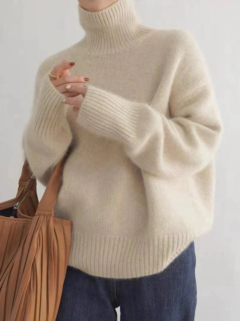 Brielle - Women's Ribbed Turtleneck Sweater