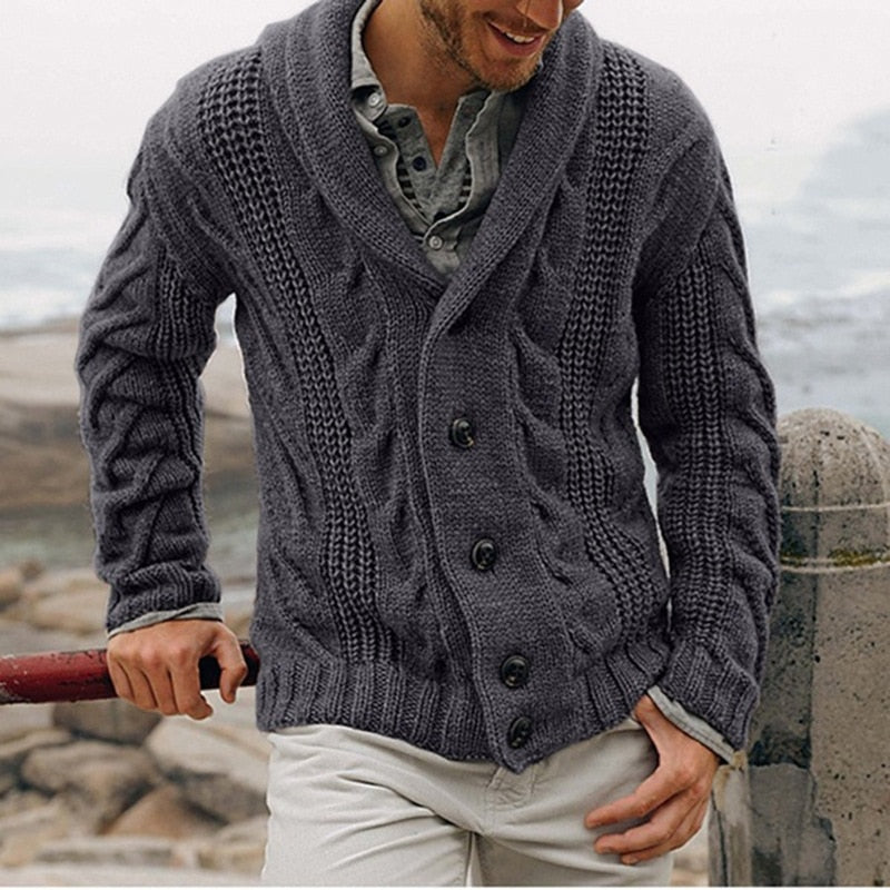 Brooks - Men's Shawl Collar Knit Cardigan