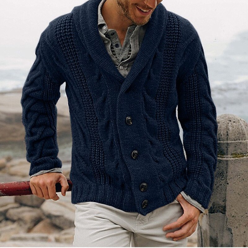 Brooks - Men's Shawl Collar Knit Cardigan