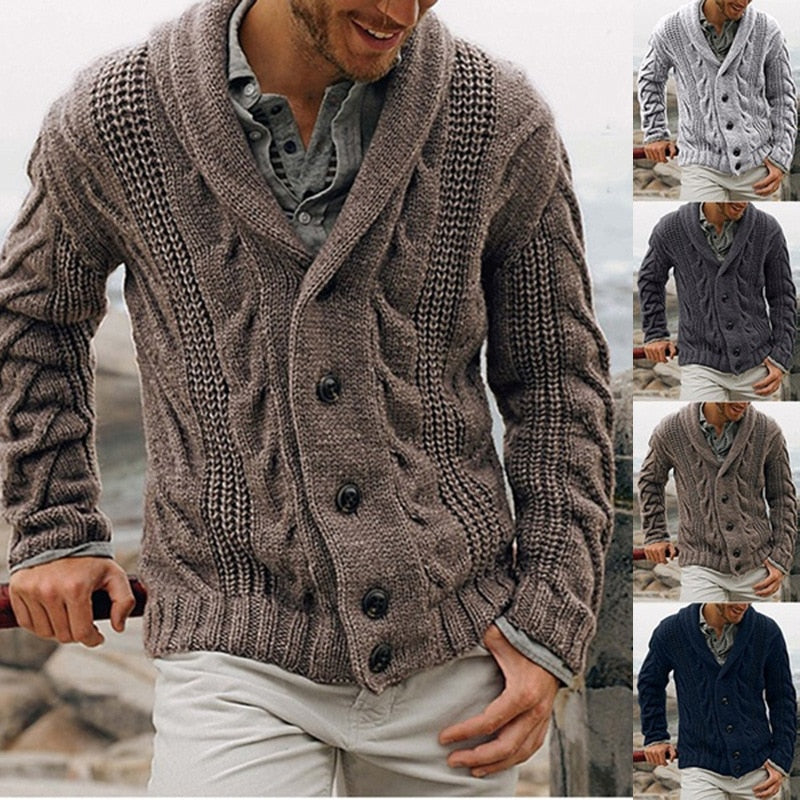 Brooks - Men's Shawl Collar Knit Cardigan
